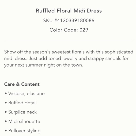 Ruffled Floral Midi Dress - Picture 4 of 14